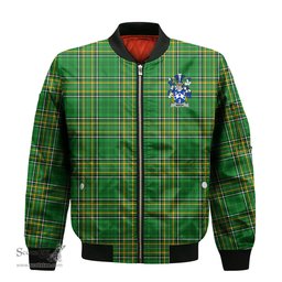 Irish Birch Coat of Arms Family Crest Ireland Bomber Jacket Irish National Tartan Irish County Jacket
