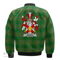 Irish Bodkin Coat of Arms Family Crest Ireland Bomber Jacket Irish National Tartan Irish County Jacket