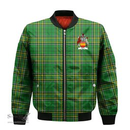 Irish Berry Coat of Arms Family Crest Ireland Bomber Jacket Irish National Tartan Irish County Jacket