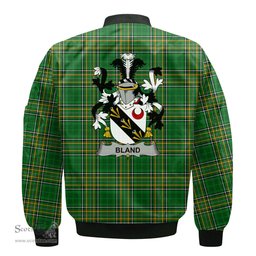Irish Bland Coat of Arms Family Crest Ireland Bomber Jacket Irish National Tartan Irish County Jacket