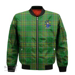 Irish Comerford Coat of Arms Family Crest Ireland Bomber Jacket Irish National Tartan Irish County Jacket