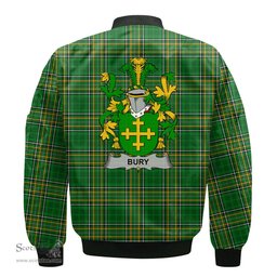 Irish Bury or Berry Coat of Arms Family Crest Ireland Bomber Jacket Irish National Tartan Irish County Jacket