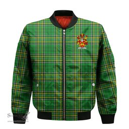 Irish Butt Coat of Arms Family Crest Ireland Bomber Jacket Irish National Tartan Irish County Jacket