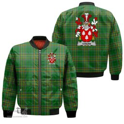 Irish Cogan or O Cogan Coat of Arms Family Crest Ireland Bomber Jacket Irish National Tartan Irish County Jacket