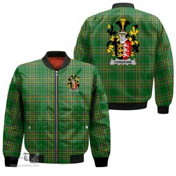 Irish Considine or McConsidine Coat of Arms Family Crest Ireland Bomber Jacket Irish National Tartan Irish County Jacket