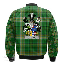 Irish Cosby Lord Sydney Coat of Arms Family Crest Ireland Bomber Jacket Irish National Tartan Irish County Jacket