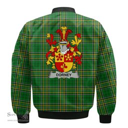 Irish Dorney or O Dorney Coat of Arms Family Crest Ireland Bomber Jacket Irish National Tartan Irish County Jacket