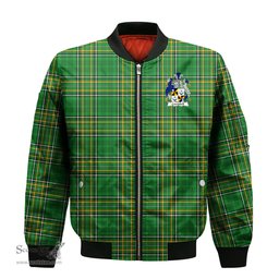Irish Campbell Coat of Arms Family Crest Ireland Bomber Jacket Irish National Tartan Irish County Jacket