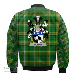 Irish Doran or O Doran Coat of Arms Family Crest Ireland Bomber Jacket Irish National Tartan Irish County Jacket