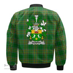 Irish Dunphy Middle Temple Burke s Coat of Arms Family Crest Ireland Bomber Jacket Irish National Tartan Irish County Jacket