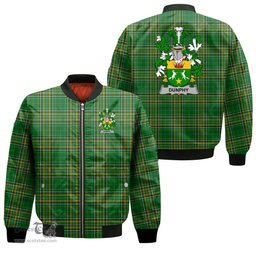 Irish Dunphy Middle Temple Burke s Coat of Arms Family Crest Ireland Bomber Jacket Irish National Tartan Irish County Jacket