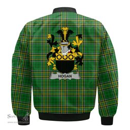 Irish Hogan or O Hogan Coat of Arms Family Crest Ireland Bomber Jacket Irish National Tartan Irish County Jacket