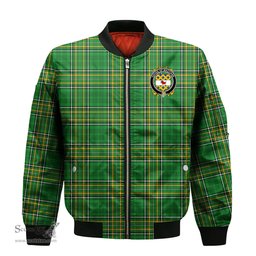 Irish House of MACCANN Coat of Arms Family Crest Ireland Bomber Jacket Irish National Tartan Irish County Jacket