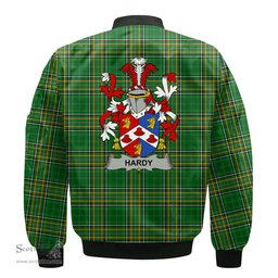 Irish Hardy Coat of Arms Family Crest Ireland Bomber Jacket Irish National Tartan Irish County Jacket