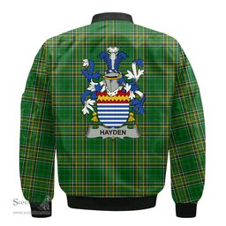 Irish Hayden or O Hayden Coat of Arms Family Crest Ireland Bomber Jacket Irish National Tartan Irish County Jacket