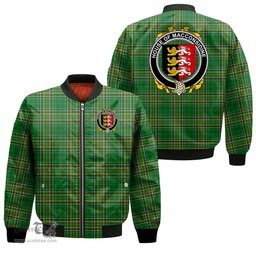 Irish House of MACCONSIDINE Coat of Arms Family Crest Ireland Bomber Jacket Irish National Tartan Irish County Jacket