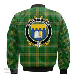 Irish House of CONROY O MULCONRY Coat of Arms Family Crest Ireland Bomber Jacket Irish National Tartan Irish County Jacket