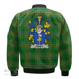Irish Fahey or O Fahy Coat of Arms Family Crest Ireland Bomber Jacket Irish National Tartan Irish County Jacket