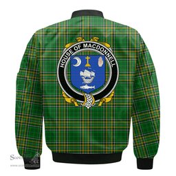 Irish House of MACDONNELL Clare and Connacht Coat of Arms Family Crest Ireland Bomber Jacket Irish National Tartan Irish County Jacket