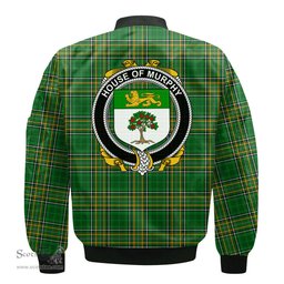Irish House of MURPHY O Morchoe Coat of Arms Family Crest Ireland Bomber Jacket Irish National Tartan Irish County Jacket