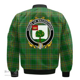 Irish House of MACENCHROE Coat of Arms Family Crest Ireland Bomber Jacket Irish National Tartan Irish County Jacket