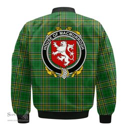 Irish House of MACMURROGH Coat of Arms Family Crest Ireland Bomber Jacket Irish National Tartan Irish County Jacket
