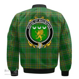 Irish House of MACMANUS Coat of Arms Family Crest Ireland Bomber Jacket Irish National Tartan Irish County Jacket