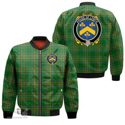 Irish House of LYNCH Coat of Arms Family Crest Ireland Bomber Jacket Irish National Tartan Irish County Jacket