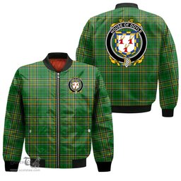 Irish House of DOYLE Coat of Arms Family Crest Ireland Bomber Jacket Irish National Tartan Irish County Jacket