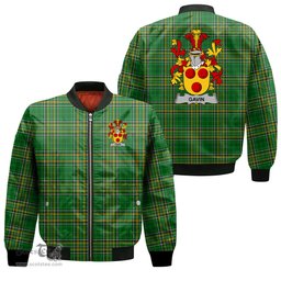Irish Gavin or O Gavan Coat of Arms Family Crest Ireland Bomber Jacket Irish National Tartan Irish County Jacket