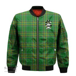 Irish Guest Coat of Arms Family Crest Ireland Bomber Jacket Irish National Tartan Irish County Jacket