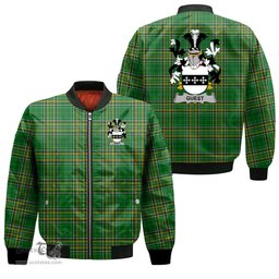 Irish Guest Coat of Arms Family Crest Ireland Bomber Jacket Irish National Tartan Irish County Jacket