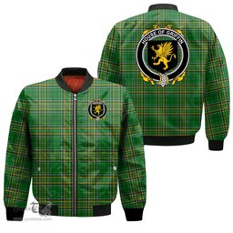Irish House of GRIFFIN Coat of Arms Family Crest Ireland Bomber Jacket Irish National Tartan Irish County Jacket