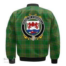 Irish House of O DONNELLY Coat of Arms Family Crest Ireland Bomber Jacket Irish National Tartan Irish County Jacket