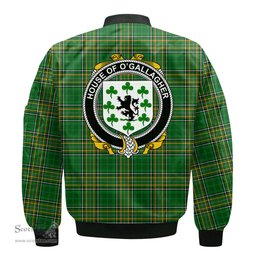 Irish House of O GALLAGHER Coat of Arms Family Crest Ireland Bomber Jacket Irish National Tartan Irish County Jacket