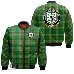 Irish House of O GALLAGHER Coat of Arms Family Crest Ireland Bomber Jacket Irish National Tartan Irish County Jacket