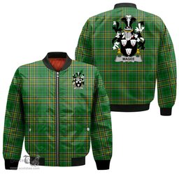 Irish Magee or McGee Coat of Arms Family Crest Ireland Bomber Jacket Irish National Tartan Irish County Jacket