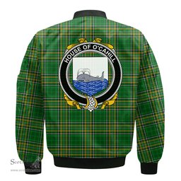 Irish House of O CAHILL Coat of Arms Family Crest Ireland Bomber Jacket Irish National Tartan Irish County Jacket