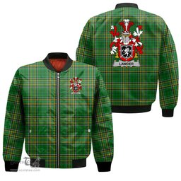 Irish Lawder or Lauder Coat of Arms Family Crest Ireland Bomber Jacket Irish National Tartan Irish County Jacket