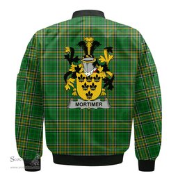 Irish Mortimer Coat of Arms Family Crest Ireland Bomber Jacket Irish National Tartan Irish County Jacket