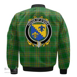 Irish House of O SHEA Coat of Arms Family Crest Ireland Bomber Jacket Irish National Tartan Irish County Jacket
