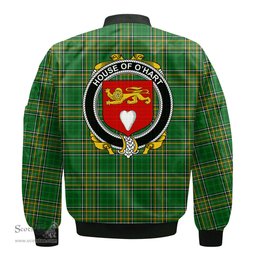 Irish House of O HART Coat of Arms Family Crest Ireland Bomber Jacket Irish National Tartan Irish County Jacket