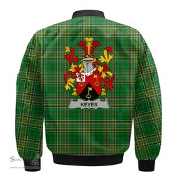 Irish Keyes Coat of Arms Family Crest Ireland Bomber Jacket Irish National Tartan Irish County Jacket