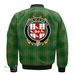Irish House of O NOLAN Coat of Arms Family Crest Ireland Bomber Jacket Irish National Tartan Irish County Jacket