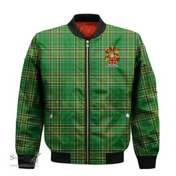 Irish Montmorency Coat of Arms Family Crest Ireland Bomber Jacket Irish National Tartan Irish County Jacket