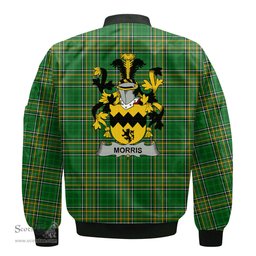 Irish Morris Coat of Arms Family Crest Ireland Bomber Jacket Irish National Tartan Irish County Jacket