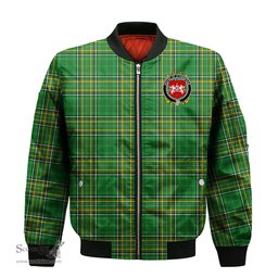 Irish House of O FINNEGAN Coat of Arms Family Crest Ireland Bomber Jacket Irish National Tartan Irish County Jacket