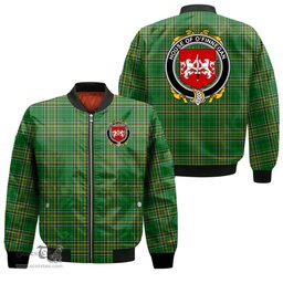 Irish House of O FINNEGAN Coat of Arms Family Crest Ireland Bomber Jacket Irish National Tartan Irish County Jacket