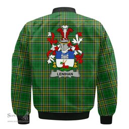 Irish Lenihan or O Lenaghan Coat of Arms Family Crest Ireland Bomber Jacket Irish National Tartan Irish County Jacket