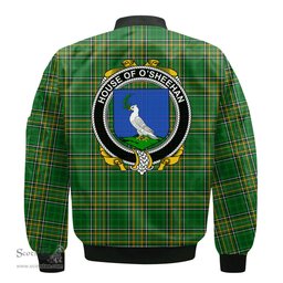 Irish House of O SHEEHAN Coat of Arms Family Crest Ireland Bomber Jacket Irish National Tartan Irish County Jacket